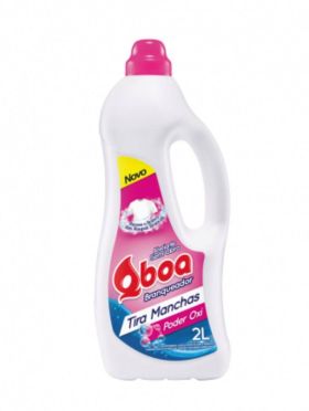 Alvejante Sem Cloro QBoa Branqueador Tira Manchas Poder Oxi 2lt