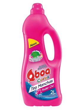 Alvejante Sem Cloro QBoa Cores Tira Manchas Poder Oxi 2lt