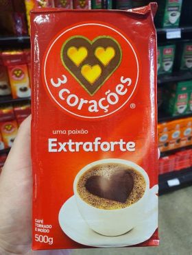 Café Torrado e Moído 3 Corações Extra Forte 500gr