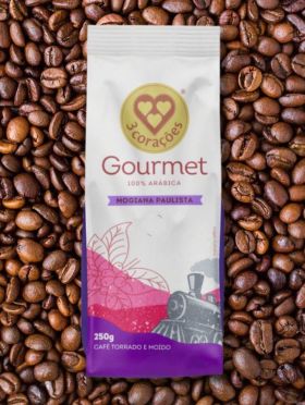 Café Torrado e Moído Mogiana Paulista 3 Corações Gourmet Pacote 250g