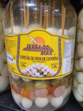 Espetão de Ovos de Codorna em Conserva Serra do Mar vidro 2kg