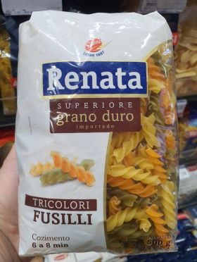 Macarrão Renata Superiore Gran Duro Importado Tricolori Fusilli 500gr