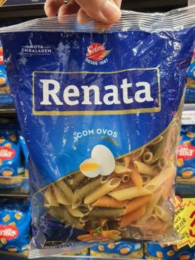 Macarrão Renata com Ovos Penne Tricolori 500gr