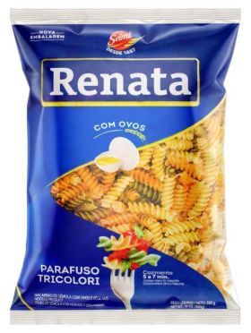 Macarrão com Ovos Parafuso Tricolori Renata 500g