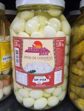 Ovos de Codorna em Conserva Serra do Mar vidro 2.5kg